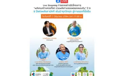 ขอเชิญรับชมการแถลงข่าวเปิด โครงการ “พลังคนสร้างสรรค์โลก รวมพลังตามรอยพ่อของแผ่นดิน” ปี 9 ผ่าน FB Live Streaming: