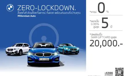 มิลเลนเนียม ออโต้ โทร. 1286 ประกาศ ‘ZERO-LOCKDOWN’ ล็อกทั้งดาวน์ 0% ทั้งดอก 0.99% ฟรี! บัตรช้อปปิ้งสูงสุด 20,000 บาท พร้อมส่งรถถึงบ้าน วันนี้ ถึง 31 กรกฎาคม เท่านั้น