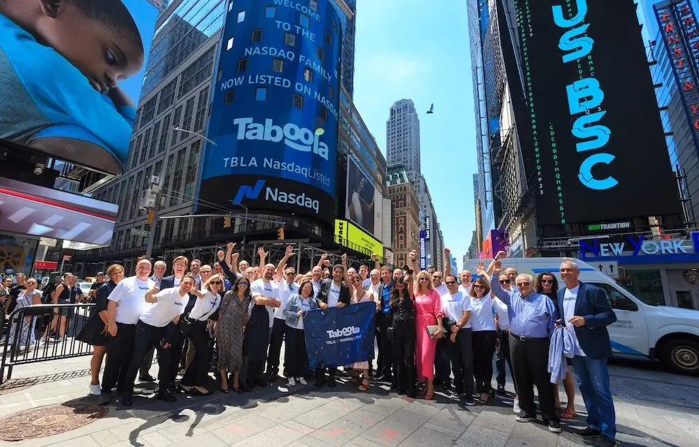 ทาบูล่า (Taboola) เข้าตลาด Nasdaq ใช้ชื่อย่อ “TBLA”  หลังผลประกอบการไตรมาสแรกพุ่ง ส่งผลเป้ารายได้และกำไรทั้งปีสูงขึ้น  ทาบูล่าให้การสนับสนุนผู้ให้บริการเนื้อหาชั้นนำระดับโลกมากมาย และเชื่อมโยงผู้โฆษณาให้เข้าถึงผู้ใช้งานอินเทอร์เน็ตทั่วโลก กว่า 500 ล้านคนต่อวัน