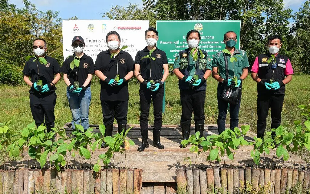 มิตซูบิชิ มอเตอร์ส ประเทศไทย เดินหน้าโครงการ ‘ปลูกป่า 60 ปี 60 ไร่’ ปลูกต้นไม้ 40 ไร่ เพิ่มพื้นที่สีเขียวให้ป่าชุมชนบ้านนางาม จ.สระแก้ว