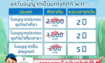 เคาะแล้ว! ครม. ไฟเขียว ยกเว้นค่าธรรมเนียมการต่ออายุใบอนุญาตธุรกิจนำเที่ยวและมัคคุเทศก์