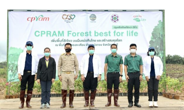 ซีพีแรม(ลาดกระบัง) ขานรับนโยบายองค์กร ขับเคลื่อนยุทธศาสตร์ความยั่งยืนทางอาหาร ชู CPRAM Forest best for life #ปลูกเพื่อชีวิตที่ดีกว่า ฟื้นฟูป่าเสื่อมโทรม หวังเพิ่มพื้นที่สีเขียวบนผืนแผ่นดินไทย “ปลูกเพื่อโลกยั่งยืน”