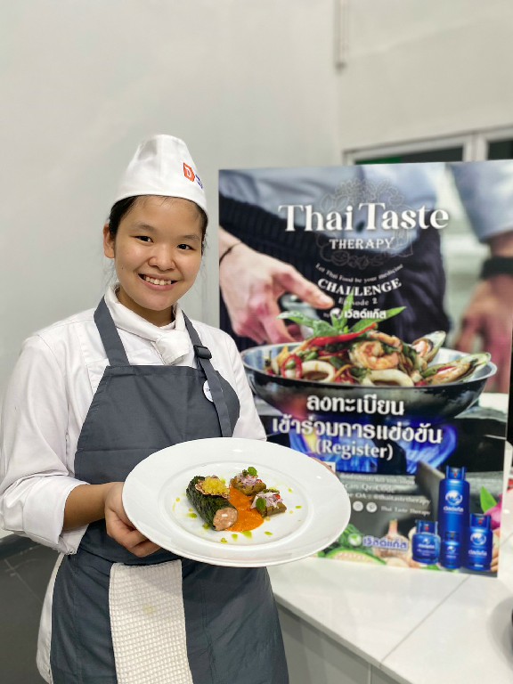 วิทยาลัยดุสิตธานี “สอยรางวัลการประกอบอาหารไทยให้เป็นยา”  ในรายการแข่งขัน “Thai Taste Therapy Challenge by World gas EP.2 Food Innovation”