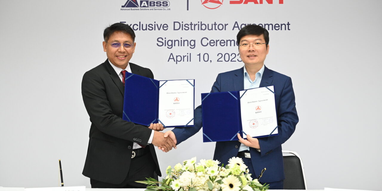 SANY ลงนามความร่วมมือ แต่งตั้ง ABSS เป็น Exclusive Distributor  รุกตลาดโลจิสติกส์ในไทยและอาเชี่ยนด้วยมาตรฐานระดับโลก   