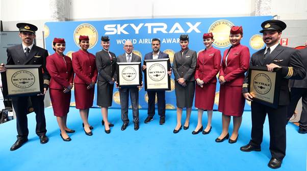 กาตาร์ แอร์เวย์ส คว้ารางวัลสายการบินชั้นธุรกิจที่ดีที่สุดในโลก พร้อมอีกสามรางวัลการันตีในงาน Skytrax 2023 World Airline Awards