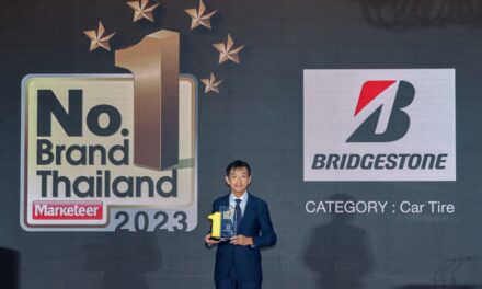 บริดจสโตนครองใจมหาชน คว้ารางวัล “Marketeer No.1 Brand Thailand 2023” 12 ปีซ้อน มุ่งเสริมแกร่งยางรถยนต์คุณภาพพรีเมียม ตอบรับทุกไลฟ์สไตล์ในการเดินทาง