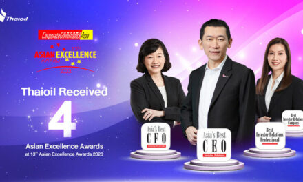 ไทยออยล์คว้า 4 รางวัลยอดเยี่ยมแห่งเอเชีย จาก “13th Asian Excellence Award 2023”   