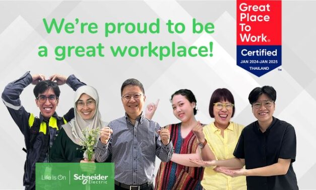 ชไนเดอร์ อิเล็คทริค ประเทศไทย คว้า “สถานที่ทำงานที่ยอดเยี่ยม ปี 2567”  จาก Great Place to Work®