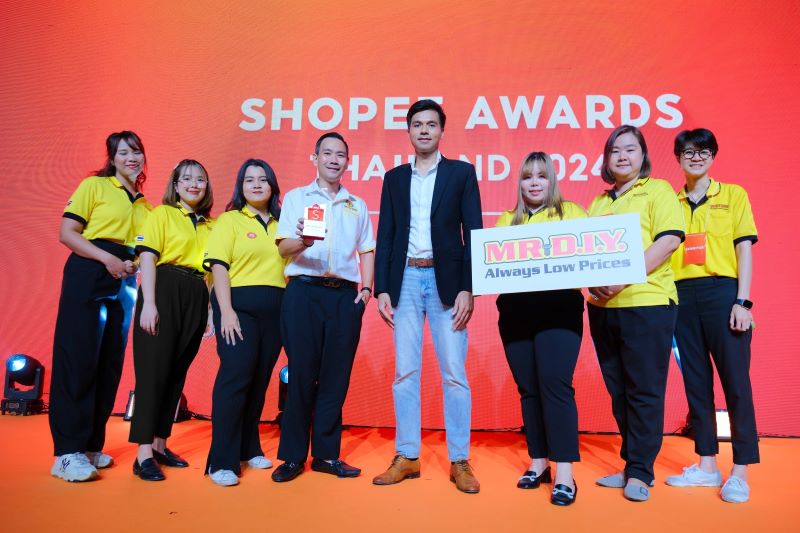 มิสเตอร์. ดี.ไอ.วาย. คว้ารางวัล Best New Brandในงาน Shopee Awards Thailand 2024