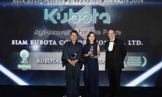 สยามคูโบต้า คว้า 2 รางวัลระดับเอเชียจากเวที Asia Responsible Enterprise Awards (AREA) 2024