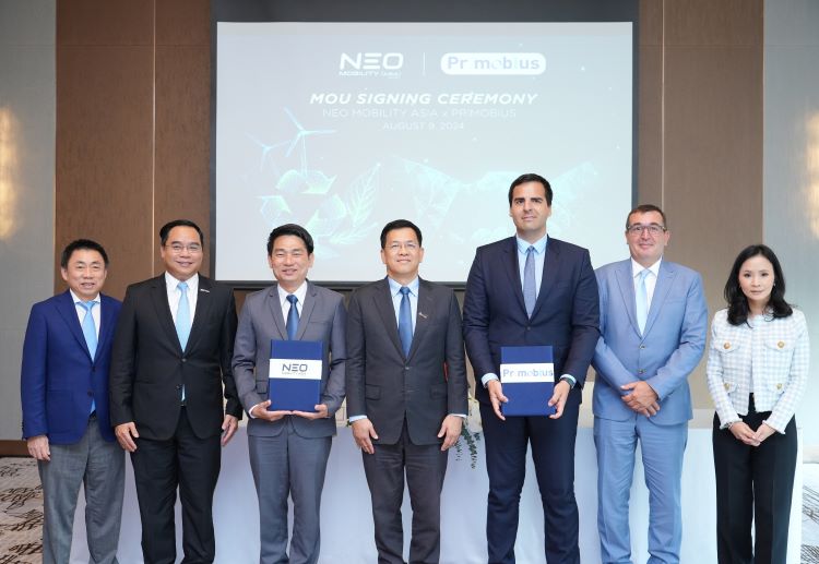 NEO MOBILITY ASIA จัดพิธีลงนาม MOU กับ PRIMOBIUS ผู้นำด้านการรีไซเคิลแบตเตอรี่จากเยอรมนี เพื่อศึกษาความเป็นไปได้ ในการต่อยอดธุรกิจแบบครบวงจร