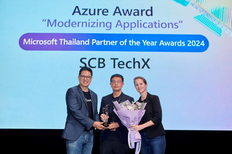 SCB TechX คว้ารางวัล “Azure Award” จากเวที Microsoft Thailand Partner of the Year Awards 2024 พร้อมขับเคลื่อนองค์กรสู่บริษัทเทคโนโลยีชั้นนำในภูมิภาค